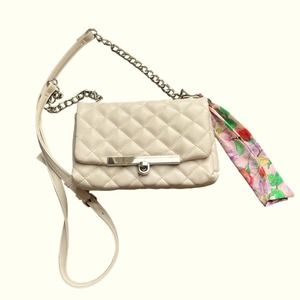 Steve Madden | Small Quilted Chain Strap Crossbody Bag With Scarf